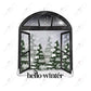 Hello Winter - Ready To Press Sublimation Transfer Print Sublimation