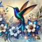 Humming bird floral - ready to press sublimation transfer print
