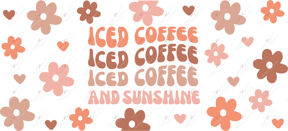 Iced Coffee And Sunshine - 16Oz Vinyl Libbey Wrap