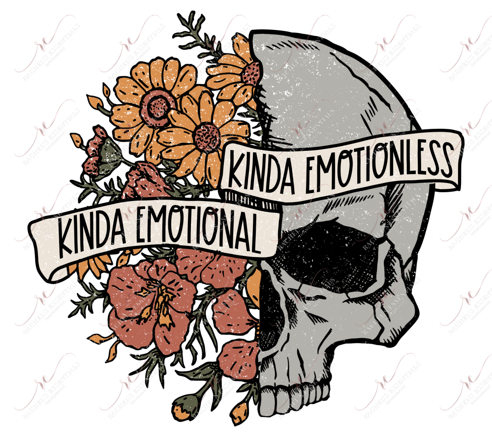 Kinda Emotional Kinda Emotionless - Clear Cast Decal