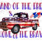Land Of The Free Home Brave - Ready To Press Sublimation Transfer Print Sublimation