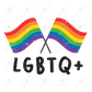 Lbgtq+ Rainbow Flags - Ready To Press Sublimation Transfer Print Sublimation