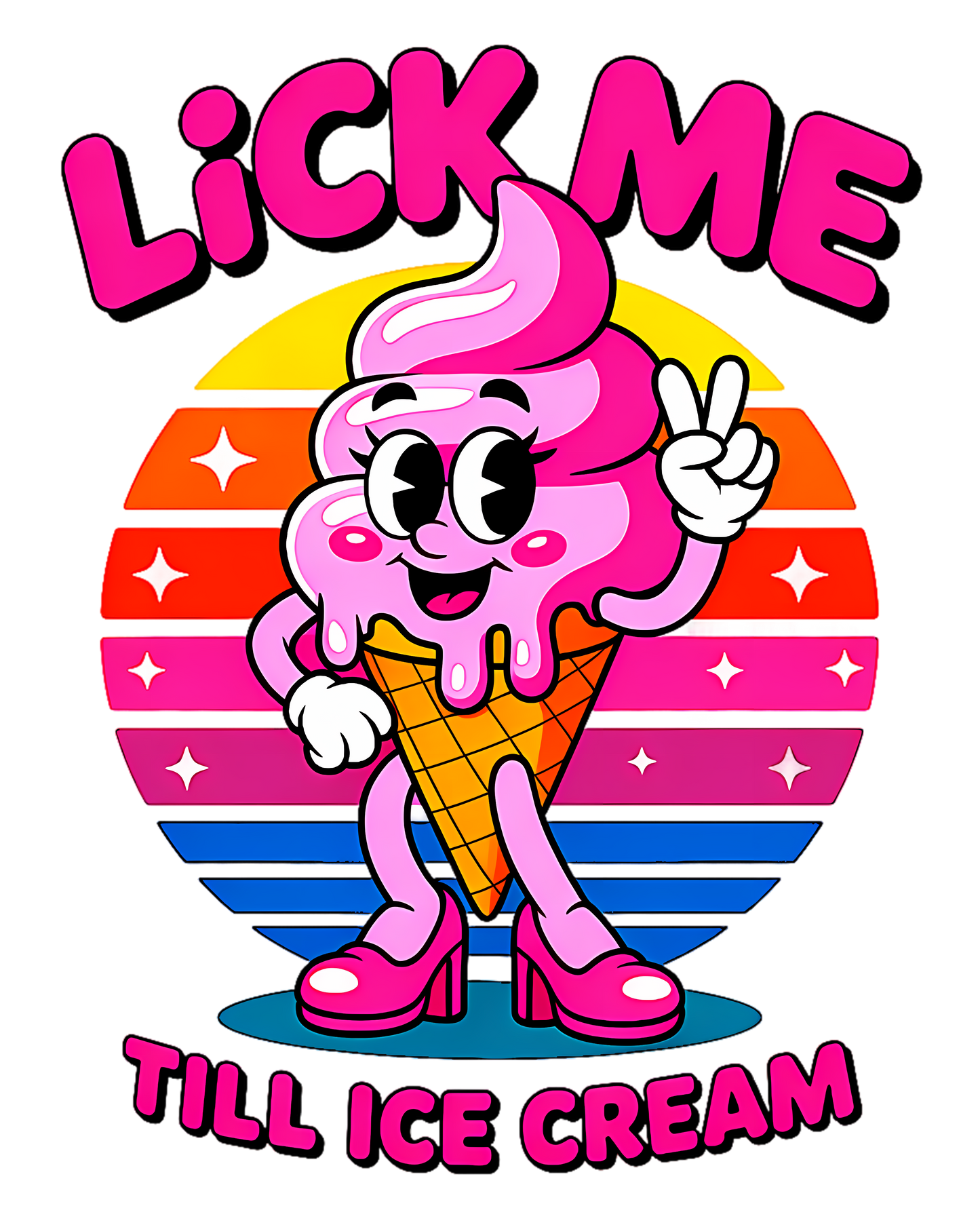 Lick me ice cream - htv transfer