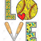 Love Softball - Htv Transfer