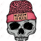 Loved To Death Skull Leopard - Clear Cast Decal