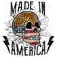 Made In America Skull - Htv Transfer