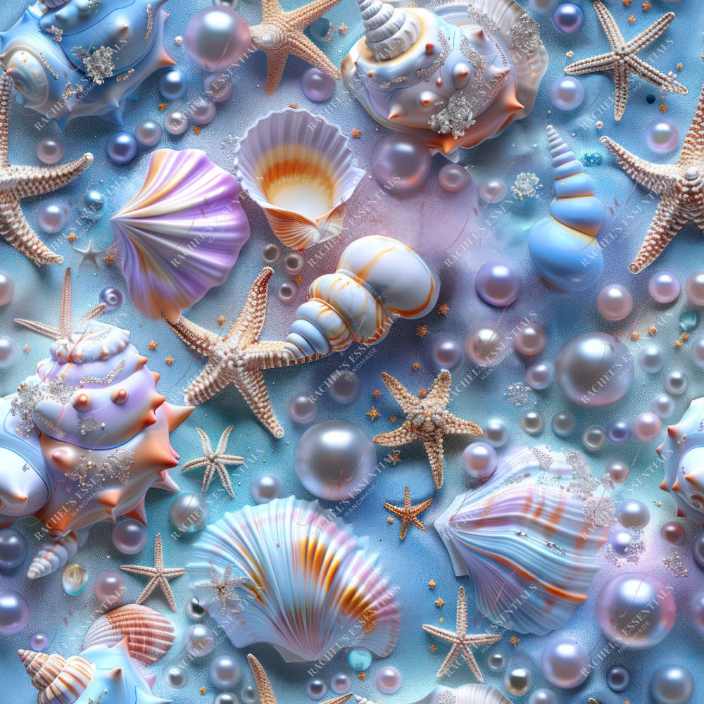 Magical Shells 4 - Ready To Press Sublimation Transfer Print Seamless Sublimation