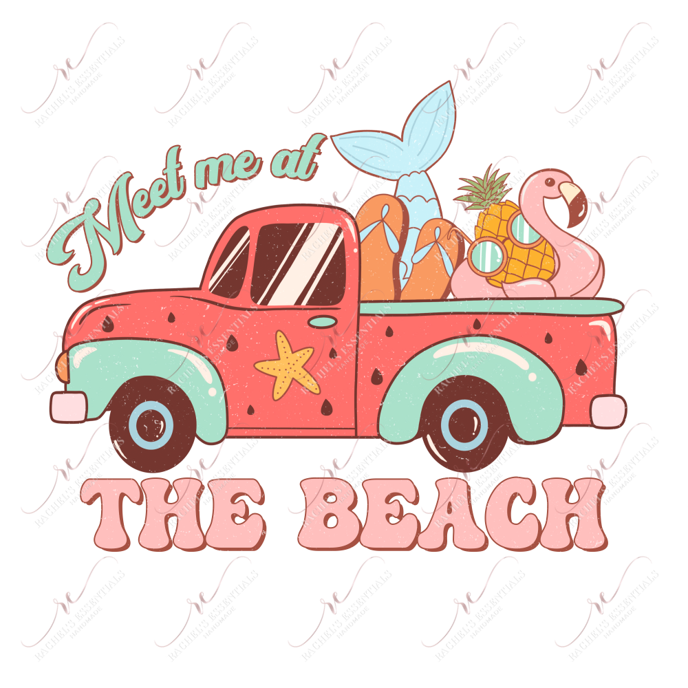 Meet Me At The Beach--Ready To Press Sublimation Transfer Print Sublimation