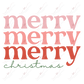 Merry Christmas - Clear Cast Decal