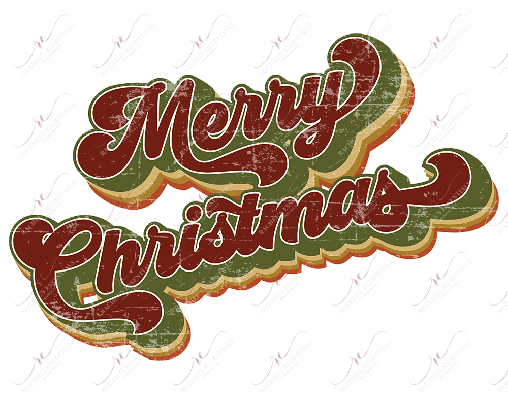 Merry Christmas - Ready To Press Sublimation Transfer Print Sublimation