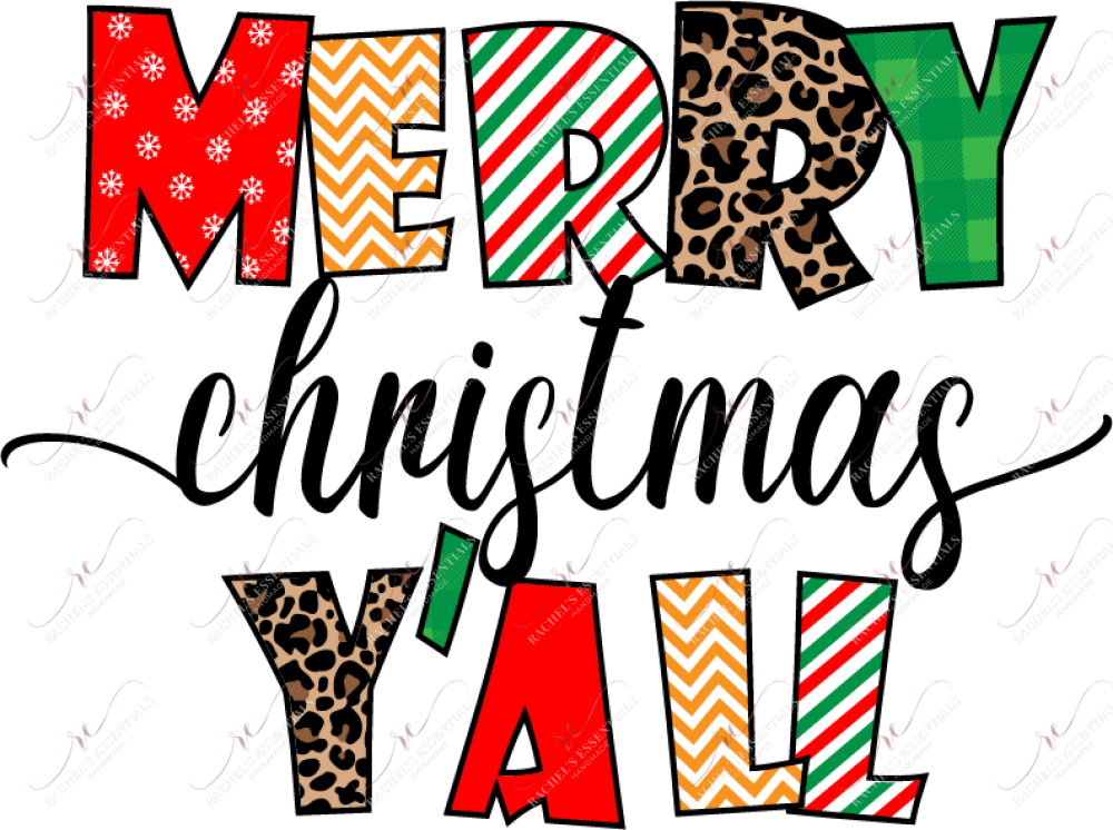 Merry Christmas Yall - Htv Transfer