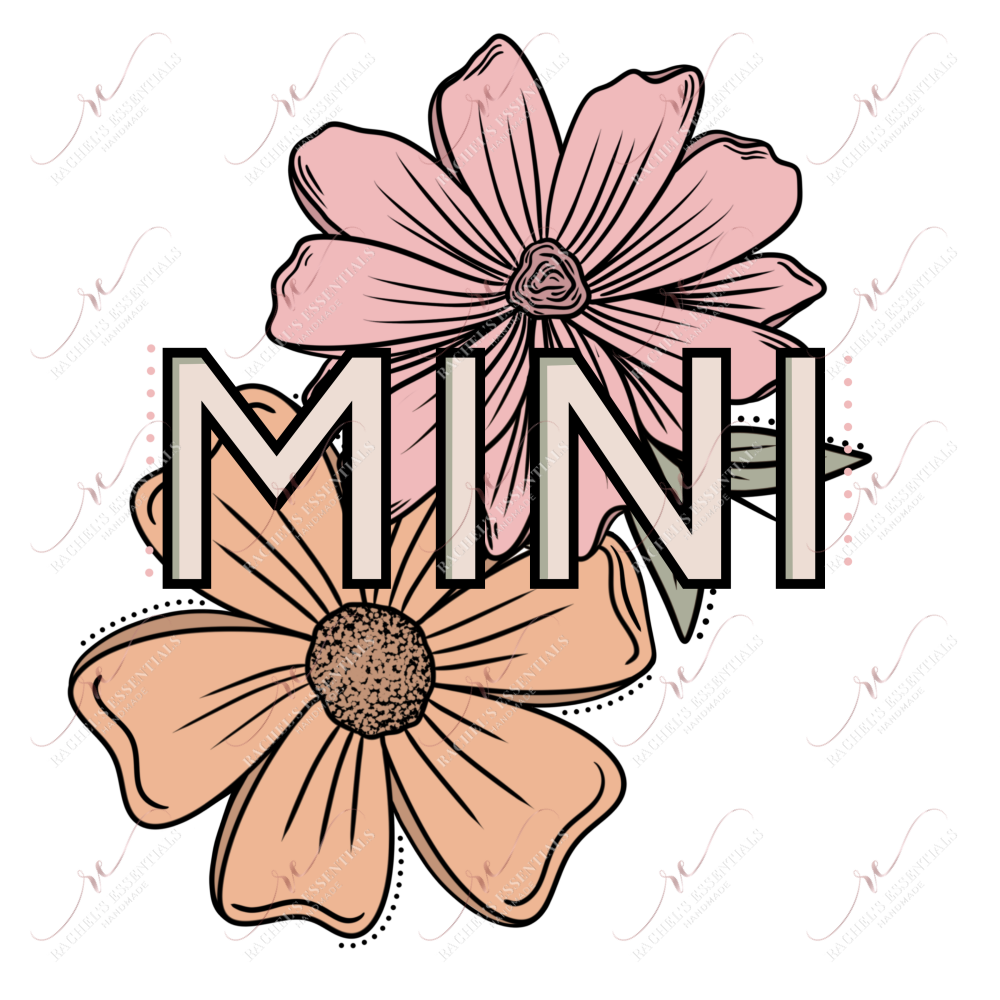 Mini Flowers- Ready To Press Sublimation Transfer Print Sublimation