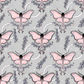 Moth Seamless Light Gray - Ready To Press Sublimation Transfer Print Seamless Sublimation