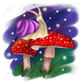 Mushroom And Snail - Ready To Press Sublimation Transfer Print Sublimation