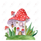Mushroom Home - Ready To Press Sublimation Transfer Print Sublimation