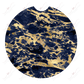 Navy Blue And Gold Marble Car Coaster - Ready To Press Sublimation Transfer Print Sublimation