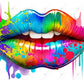 Neon Lips - Vinyl Wrap Vinyl