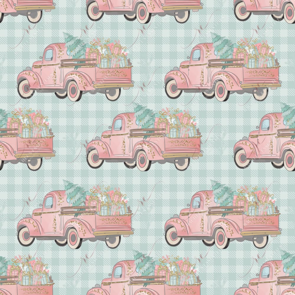 Old Truck Teal - Ready To Press Sublimation Transfer Print Sublimation