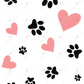 Paw Print And Hearts - Vinyl Pen Wrap
