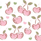 Pink Cherries No Hole - Cold Cup Wrap Cold