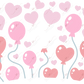 Pink Heart Balloons - Cold Cup Wrap Cold