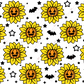 Pumpkin Flowers - 16Oz Vinyl Libbey Wrap