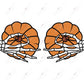 Pumpkin Skeleton Hands - Ready To Press Sublimation Transfer Print Sublimation