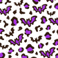 Purple Leopard Bats - 16Oz Vinyl Libbey Wrap