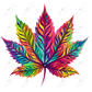 Rainbow 420 Leaf 4 - Ready To Press Sublimation Transfer Print Sublimation