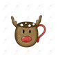 Reindeer Mug - Ready To Press Sublimation Transfer Print Sublimation
