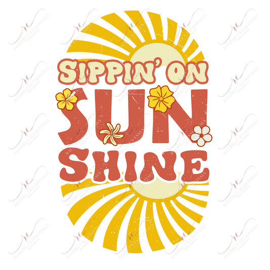 Sippin On Sunshine - Clear Cast Decal