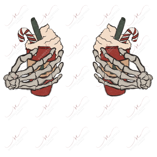 Skeleton Drinks - Clear Cast Decal