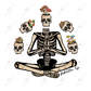 Skeleton Life-Htv Transfer