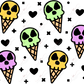 Skull Ice Cream- 16Oz Vinyl Libbey Wrap