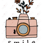 Smile Camera - Ready To Press Sublimation Transfer Print Sublimation