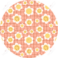Smiley Face Flowers Car Coaster - Ready To Press Sublimation Transfer Print Sublimation