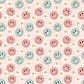 Smiley Faces And Flowers Pink - 20Oz Straight Vinyl Wrap