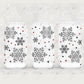 Snowflakes 1 - Libbey/Beer Can Glass 12/23 Sublimation