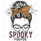 Sublimation 1.99 Spooky mama messy bun - ready to press sublimation transfer print freeshipping - Rachel's Essentials