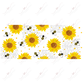 Bees And Sunflowers - 16Oz Glass Can Wrap Sublimation