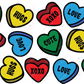 Conversation Hearts - 16Oz Glass Can Wrap Sublimation