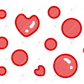 Hearts And Dots - 16Oz Glass Can Wrap Sublimation