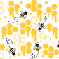 Honeycomb Bee - 16Oz Glass Can Wrap