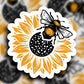 Sunflower And Bee - Sticker