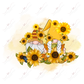 Sunflower Gnomes - Ready To Press Sublimation Transfer Print Sublimation