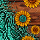 Sunflower With Vines - Vinyl Pen Wrap