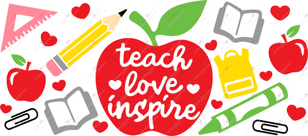 Teach Love Inspire - 16Oz Vinyl Libbey Wrap