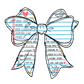 Teacher bow - ready to press sublimation transfer print