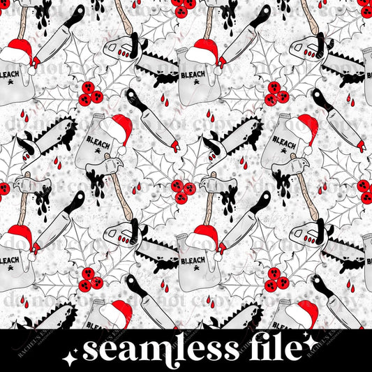 True Crime Christmas - Ready To Press Sublimation Transfer Print Seamless Sublimation