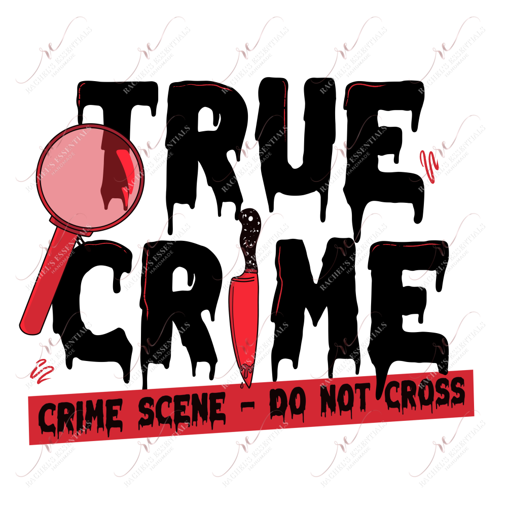 True Crime Crime Scene- Clear Cast Decal